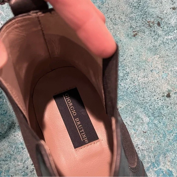 Giorgio Brutini 10.5 Black Leather Ankle Boots - Picture 4 of 8